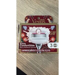 Gillette Venus Extra‎ ComfortGlide Razor Refills Berry Mistletoe 3 ct